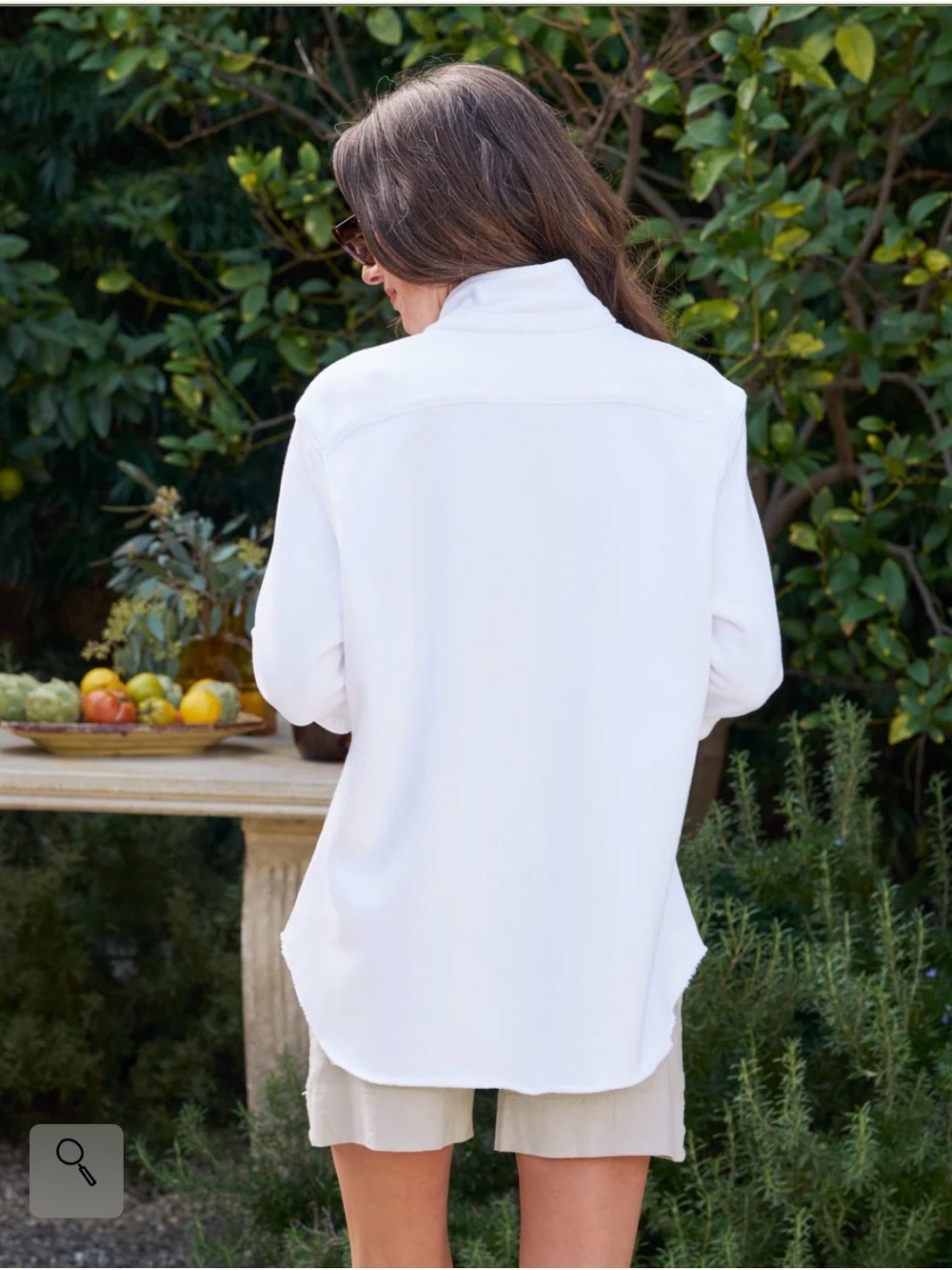 🆕Frank & Eileen Eileen Sweatshirt Button-Up in White - Picture 2 of 8